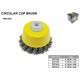 CRESTON CBT-325 TWISTED CIRCULAR CUP BRUSH  BRASS   3” M10 x 1.25